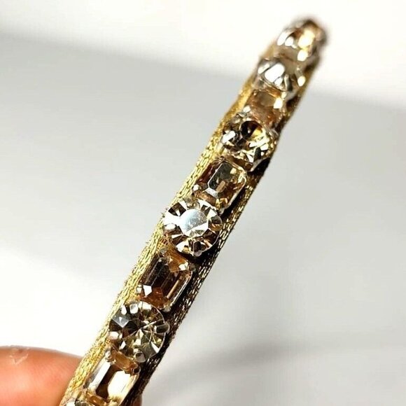 Anthropologie Deepa Gurnani Headband Crystals Gold Metal Party - Picture 5 of 9